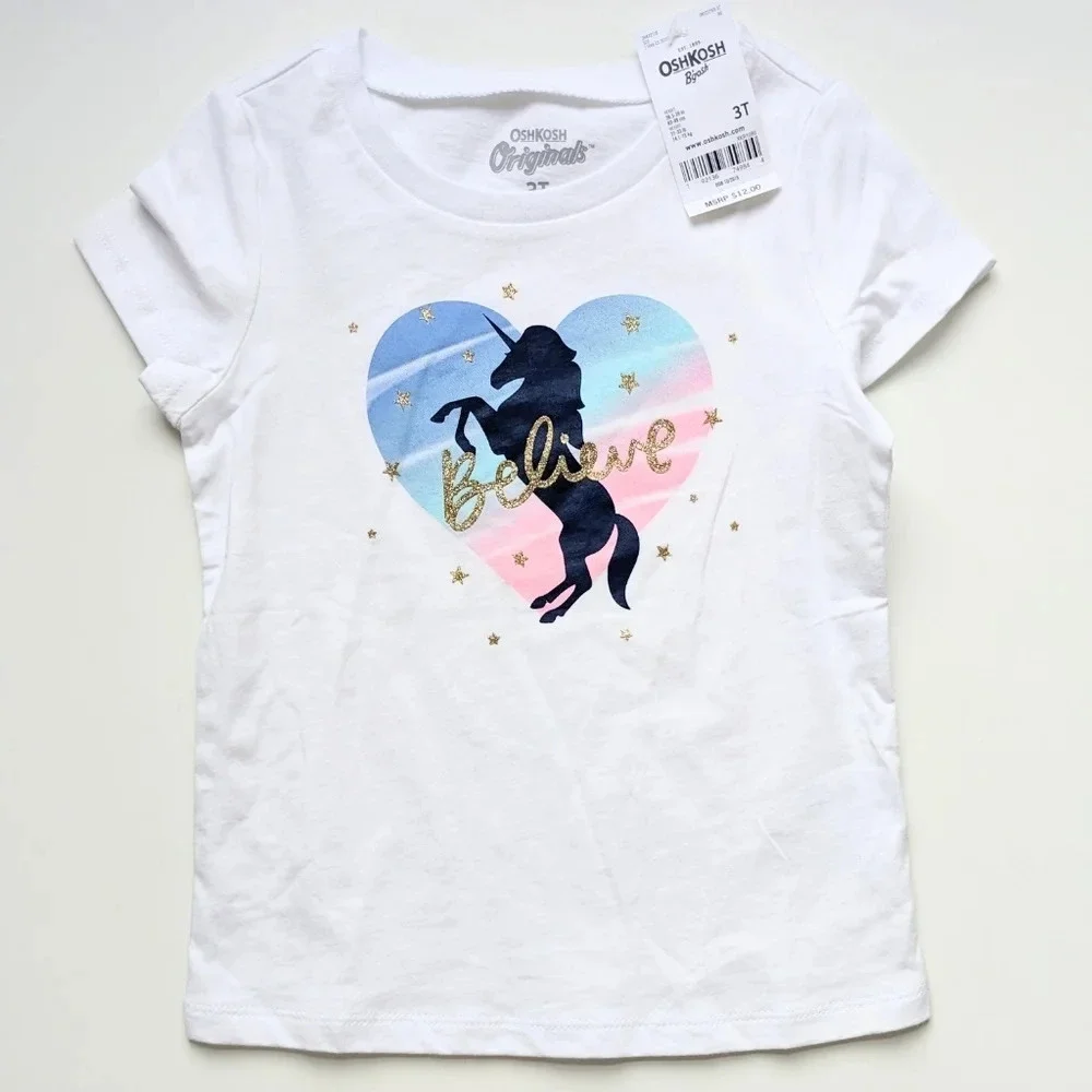 Girls Oshkosh Unicorn T-shirt Bundle